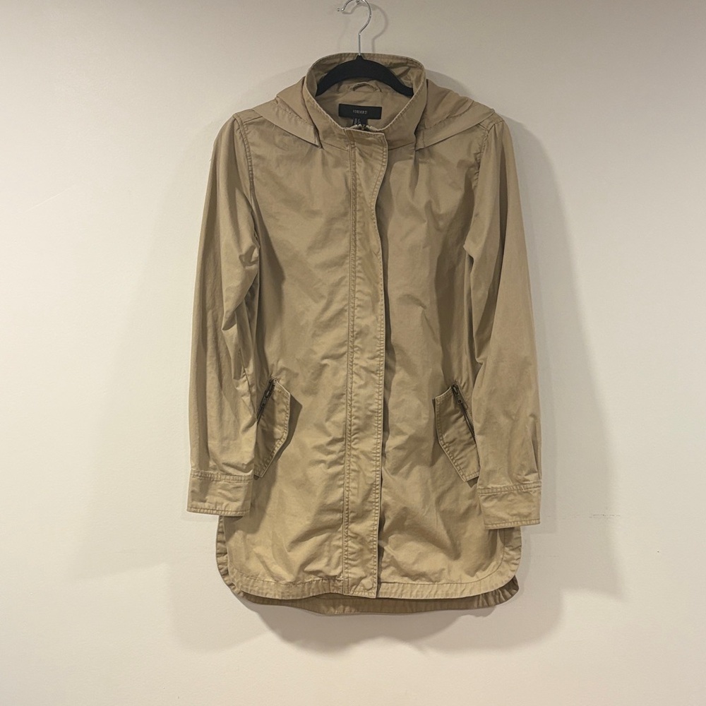 Mid Length Light Brown Utility Jacket